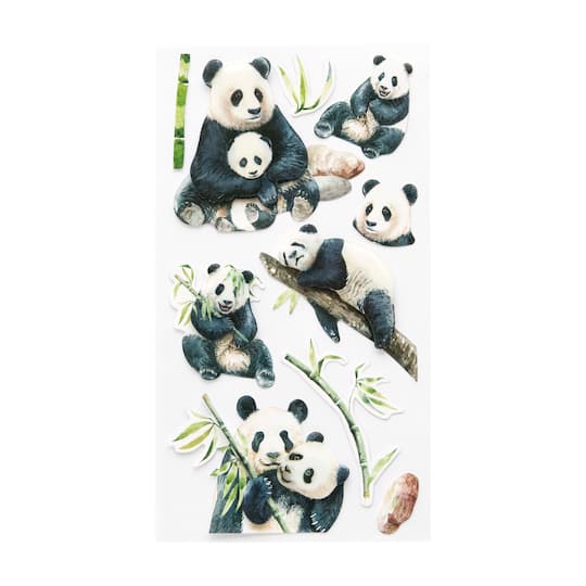 12 Pack: Pandas Dimensional Stickers by Recollections™